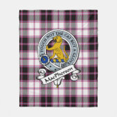 MacPherson Hunting Modern Clan Badge Tartan Pset Fleece Deken (Voorkant)