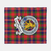 MacPherson Modern Clan Badge Tartan Pset Fleece Deken (Voorkant (Horizontaal))