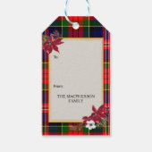 MacPherson Scottish Clan Tartan & Crest Cadeaulabel (Achterkant)