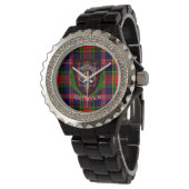 MacPherson Scottish Clan Tartan & Crest Horloge (Gekanteld)
