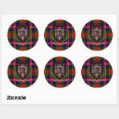 MacPherson Scottish Clan Tartan & Crest Ronde Sticker (Vel)