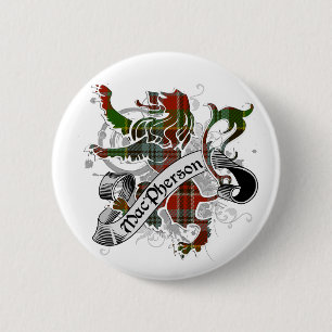 MacPherson Tartan Lion Ronde Button 5,7 Cm