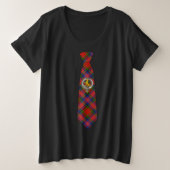 Macpherson Tartan Necktie T-Shirt w/Badge Plus (Design devant)