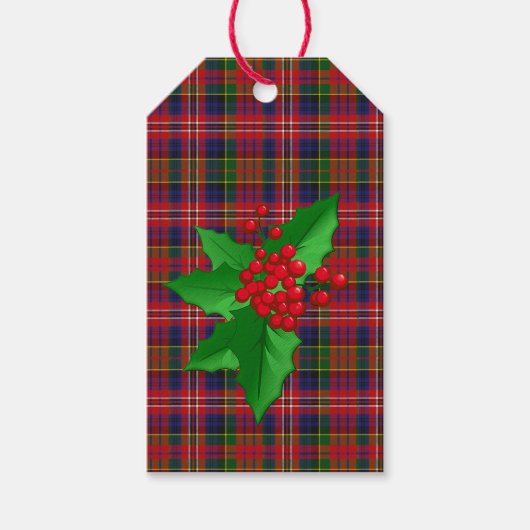 MacPherson Tartan Plaid Kerstcadeau Tags Cadeaulabel (Voorkant)