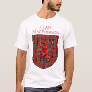 MacPherson Tartan Scottish Play Lion Rampant T-shirt