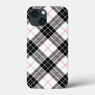 MacPherson tartan zwarte witte vlecht iPhone 13 Mini Hoesje