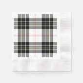 MacPherson tartan zwarte witte vlecht Servetten (Voorkant)