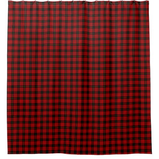 MacQueen Tartan Red en Black Pset Douchegordijn (Voorkant)