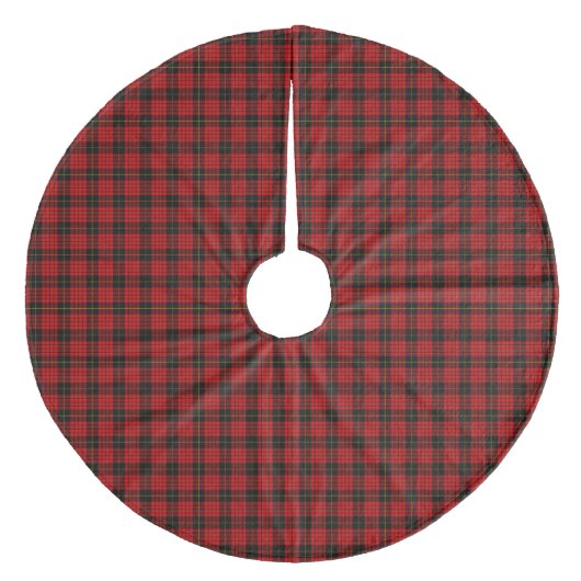 MacQueen Tartan Red en Black Pset Fleece Kerstboom Rok (Voorkant)