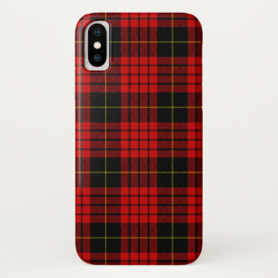 MacQueen Tartan Rood en Zwart Geruit iPhone X Hoesje
