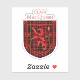 MacQueen Tartan Scottish Pset Lion Rampant Sticker
