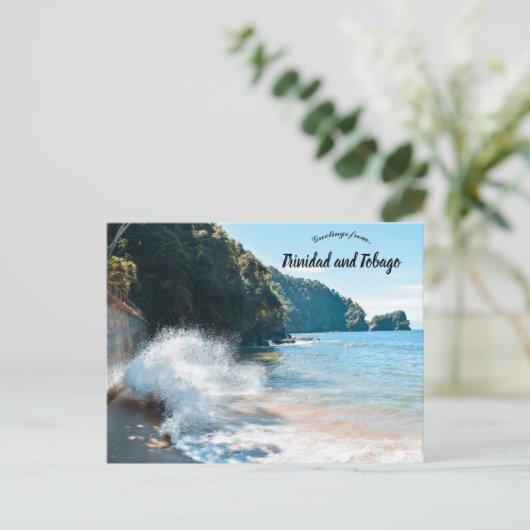 Macqueripe Bay Trinidad en Tobago Briefkaart (Staand voorkant)