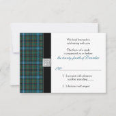 MacRae Ancienne Chasse Tartan Mariage RSVP (Devant)
