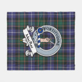 MacRae Hunting Modern Clan Badge Tartan Pset Fleece Deken (Voorkant (Horizontaal))