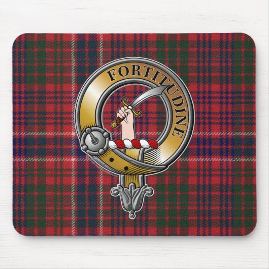 MacRae Tartan & Badge Muismat (Voorkant)