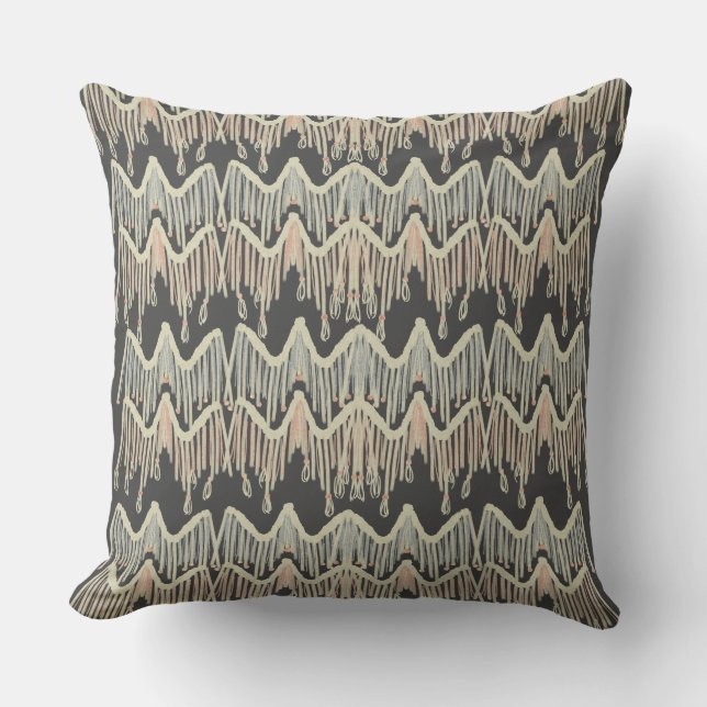 Macrame Bohemian Knitting Tekenpatroon Kussen (Voorkant)