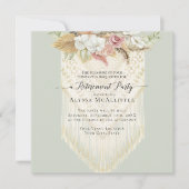 Macrame BOHO Floral Pampas Grass Retirement Kaart (Voorkant)