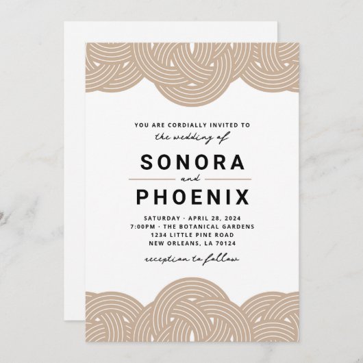 Macrame bruiloft kaart (Voorkant / Achterkant)