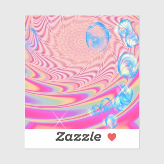 MACRAME'- kleurrijk Abstract Afbeelding van fracta Sticker (Vel)