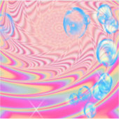 MACRAME'- kleurrijk Abstract Afbeelding van fracta Sticker (Voorkant)