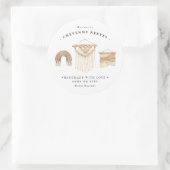 Macramé Logo Aquarelle | Autocollants pour Entrepr (Sac)