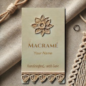 Macramé look - Carte de visite beige