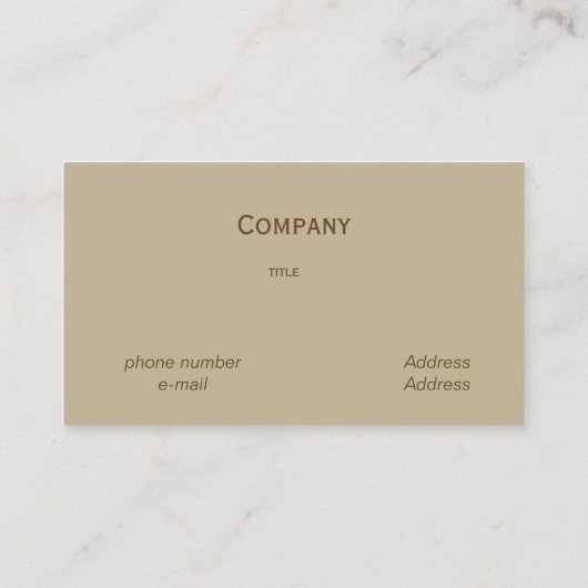 Macramé look - Carte de visite beige (Dos)