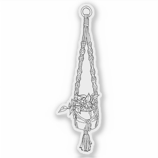 Macrame Pothos-Sticker Sticker (Voorkant)