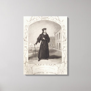 Macready as Shylock, Act I Scene 3, in 'The Mer' Canvas Afdruk
