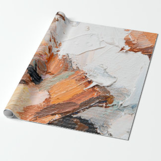 Macro. Abstract art. Expressive embossed pasty oil Cadeaupapier