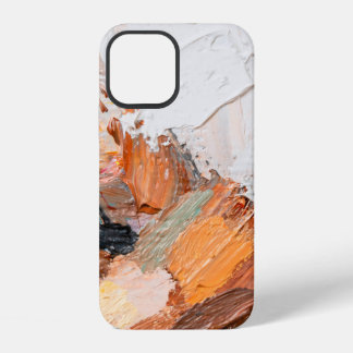 Macro. Abstracte kunst. Expressieve pasteiolie met iPhone 12 Hoesje