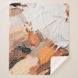 Macro. Abstracte kunst. Expressieve pasteiolie met Sherpa Deken