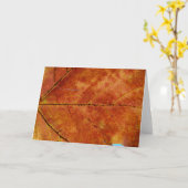 Macro Autumn Leaf Foto Kaart (Gele Bloem)