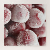 Macro bevroren bessen, close-up textuur. legpuzzel (Horizontaal)