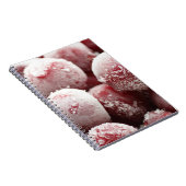 Macro bevroren bessen, close-up textuur. notitieboek (Rechterzijde)