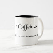 Macro->CaffeinaatMok - Gepersonaliseerd Tweekleurige Koffiemok (Voorkant rechts)