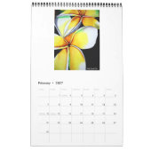 Macro calendrier d'art de fleur par Sacha Grossel (Feb 2027)