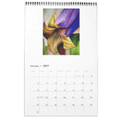 Macro calendrier d'art de fleur par Sacha Grossel (Jan 2027)