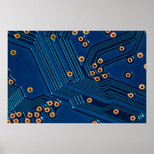 Macro close-up uitzicht van elektronisch computerb poster (Voorkant)