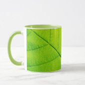 Macro feuille verte Mug (Gauche)