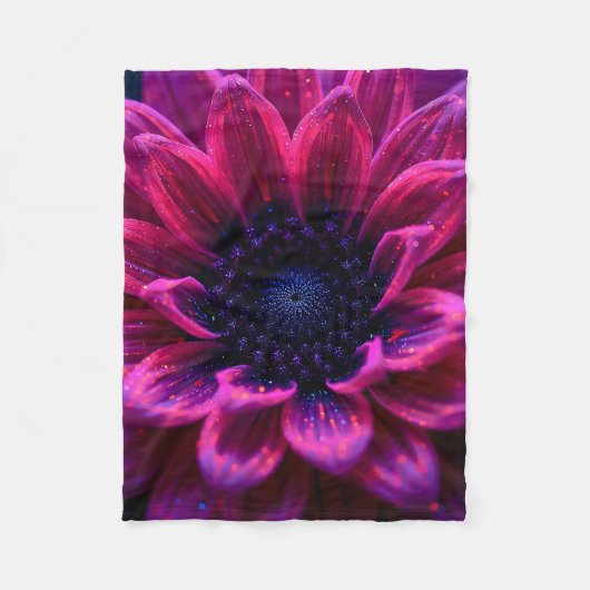 Macro Fuchsia Nebula Fleece Deken (Voorkant)