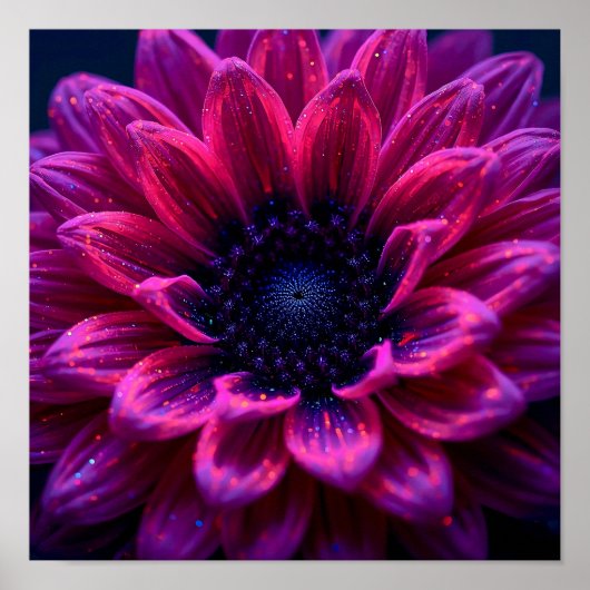 Macro Fuchsia Nebula Poster (Voorkant)