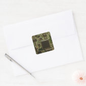 Macro groene printplaat | PCB-foto Vierkante Sticker (Envelop)