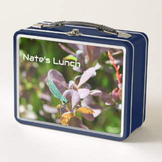 Macro Libelle Fotografie Aangepaste Metalen Lunchb