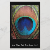 Macro Peacock Feather Rich Blugraphic Flyer (Voorkant)