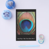 Macro Peacock Feather Rich Blugraphic Flyer (Enkel)