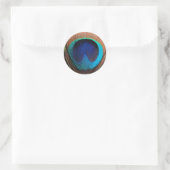 Macro Peacock Feather Rich Blugraphic Ronde Sticker (Tas)