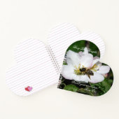 Macro Photo de Fleur de Pommier & Abeille | Cahier (Intérieur)