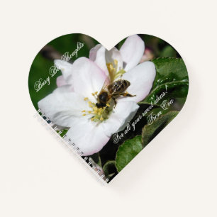 Macro Photo de Fleur de Pommier & Abeille Cahier