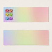 Macro Rainbow Rose Mariage Carte de lieu (Devant & derrière)